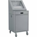Global Industrial Mobile LCD Console Computer Cabinet, Dark Gray 273115GY